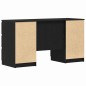 vidaXL Scrivanie 2 pezzi in rovere nero 140x50x76 cm in legno ingegnerizzato