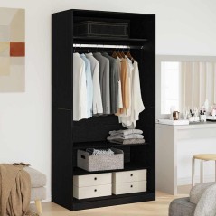 vidaXL Armadio in Quercia Nera 100 x 50 x 200 cm - Fatto con legno ingegnerizzato