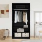 vidaXL Armadio in Quercia Nera 100 x 50 x 200 cm - Fatto con legno ingegnerizzato