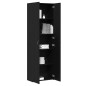 vidaXL Armadio per ufficio in rovere nero di 60 x 32 x 190 cm, fatto di legno assemblato. vidaXL Armadio per ufficio in rovere nero di 60 x 32 x 190 cm, fatto di legno assemblato.