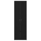 vidaXL Armadio per ufficio in rovere nero di 60 x 32 x 190 cm, fatto di legno assemblato. vidaXL Armadio per ufficio in rovere nero di 60 x 32 x 190 cm, fatto di legno assemblato.