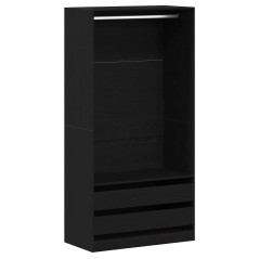 vidaXL Armadio in Rovere Nero - 100 x 50 x 200 cm - Fatto in Legno Ingengerizzato