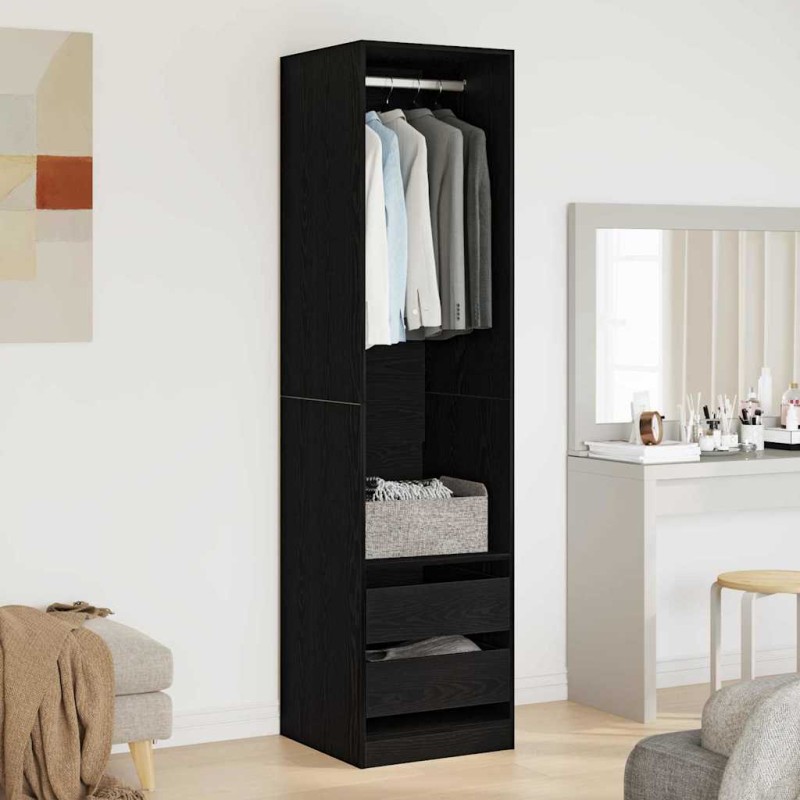 vidaXL Armadio - Rovere Nero, 50 x 50 x 200 cm, fatto in legno ingegnerizzato vidaXL Armadio - Rovere Nero, 50 x 50 x 200 cm, fatto in legno ingegnerizzato
