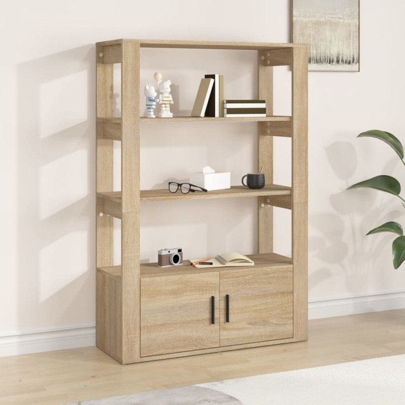 Credenza Rovere Sonoma 80x30x119,5 cm in Legno Multistrato Credenza Rovere Sonoma 80x30x119,5 cm in Legno Multistrato