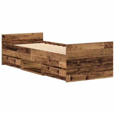 Letto vidaXL senza materasso Legno Vecchio 75x190 cm Legno ingegnerizzato