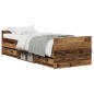 Letto vidaXL senza materasso Legno Vecchio 75x190 cm Legno ingegnerizzato Letto vidaXL senza materasso Legno Vecchio 75x190 cm Legno ingegnerizzato