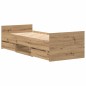 vidaXL Letto di senza Materasso Quercia Artigianale 75x190 cm Legno Ingegnerizzato vidaXL Letto di senza Materasso Quercia Artigianale 75x190 cm Legno Ingegnerizzato