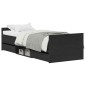 vidaXL Letto senza Materasso Nero Rovere 75x190 cm Legno Ingegnerizzato vidaXL Letto senza Materasso Nero Rovere 75x190 cm Legno Ingegnerizzato