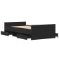 vidaXL Struttura Letto senza Materasso Nero Rovere 90x190 cm Legno Ingegnerizzato vidaXL Struttura Letto senza Materasso Nero Rovere 90x190 cm Legno Ingegnerizzato