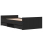 vidaXL Struttura Letto senza Materasso Nero Rovere 90x190 cm Legno Ingegnerizzato vidaXL Struttura Letto senza Materasso Nero Rovere 90x190 cm Legno Ingegnerizzato
