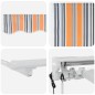 vidaXL Tenda Retrattile Blu Marino 250x200 cm vidaXL Tenda Retrattile Blu Marino 250x200 cm