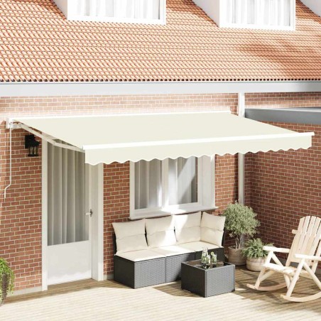 vidaXL Tenda Retrattile Crema 350x200 cm