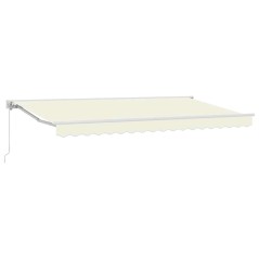 vidaXL Tenda Retrattile Crema 350x200 cm