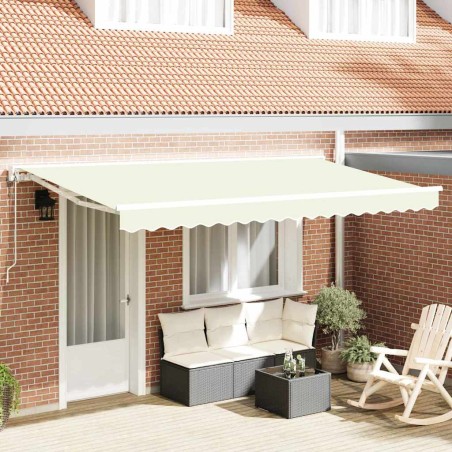 vidaXL Tenda Retrattile Crema 350x200 cm Tessuto