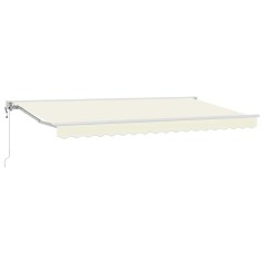 vidaXL Tenda Retrattile Crema 350x200 cm Tessuto