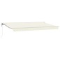 vidaXL Tenda Retrattile Crema 350x200 cm Tessuto