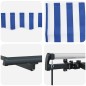 vidaXL Tenda Retrattile Rigato Blu e bianco Antracite 350 x 200 cm vidaXL Tenda Retrattile Rigato Blu e bianco Antracite 350 x 200 cm