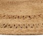 Tappeto Lavorato a Mano in Juta Intrecciata 120 cm Rotondo Tappeto Lavorato a Mano in Juta Intrecciata 120 cm Rotondo