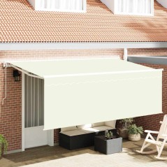 vidaXL Tenda con tende Crema 350 x 200 x 120 cm Tessuto, Metallo