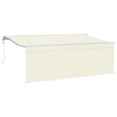 vidaXL Tenda con tende Crema 350 x 200 x 120 cm Tessuto, Metallo