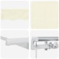 vidaXL Tenda con tende Crema 350 x 200 x 120 cm Tessuto, Metallo vidaXL Tenda con tende Crema 350 x 200 x 120 cm Tessuto, Metallo