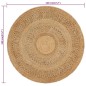 Tappeto Lavorato a Mano in Juta Intrecciata 120 cm Rotondo Tappeto Lavorato a Mano in Juta Intrecciata 120 cm Rotondo