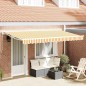 vidaXL Tenda Retrattile Giallo e Bianco 350x200 cm