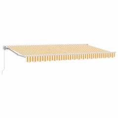 vidaXL Tenda Retrattile Giallo e Bianco 350x200 cm