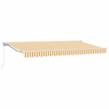 vidaXL Tenda Retrattile Giallo e Bianco 350x200 cm