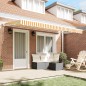 vidaXL Tenda Retrattile Giallo e Bianco 350x200 cm