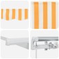 vidaXL Tenda Retrattile Giallo e Bianco 350x200 cm