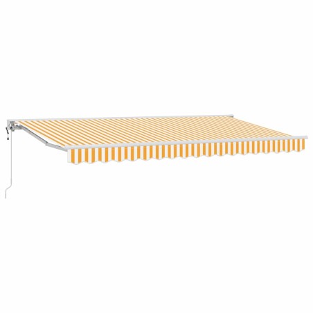 vidaXL Tenda Retrattile Giallo e Bianco 350x200 cm