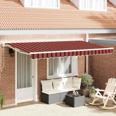 vidaXL Tenda Retrattile Blu Marino 350x200 cm Tessuto e Metallo