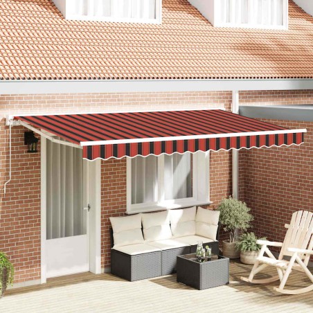 vidaXL Tenda Retrattile Blu Marino 350x200 cm Tessuto e Metallo