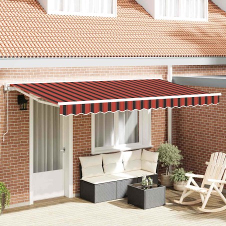 vidaXL Tenda Retrattile Blu Marino 350x200 cm Poliestere e Alluminio