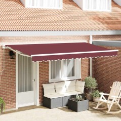 vidaXL Tenda Retrattile Borgogna 350x200 cm