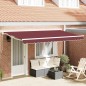 vidaXL Tenda Retrattile Borgogna 350x200 cm