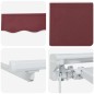 vidaXL Tenda Retrattile Borgogna 350x200 cm