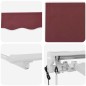 vidaXL Tenda Retrattile Borgogna 350x200 cm Tessuto vidaXL Tenda Retrattile Borgogna 350x200 cm Tessuto