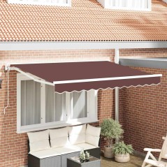 vidaXL Tenda Retrattile Marrone 350x200 cm
