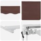 vidaXL Tenda Retrattile Marrone 350x200 cm vidaXL Tenda Retrattile Marrone 350x200 cm
