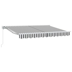 vidaXL Tenda Retrattile Antracite e Bianco 350x200 cm