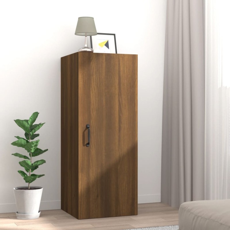 Mobile Pensile Muro Rovere Marrone 34,5x34x90 Legno Multistrato Mobile Pensile Muro Rovere Marrone 34,5x34x90 Legno Multistrato