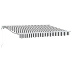 vidaXL Tenda Retrattile Antracite e Bianco 350x200 cm