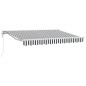 vidaXL Tenda Retrattile Antracite e Bianco 350x200 cm vidaXL Tenda Retrattile Antracite e Bianco 350x200 cm