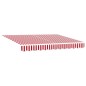 vidaXL Tenda Retrattile Rosso e Bianco 350x200 cm vidaXL Tenda Retrattile Rosso e Bianco 350x200 cm