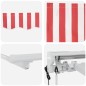 vidaXL Tenda Retrattile Rosso e Bianco 350x200 cm vidaXL Tenda Retrattile Rosso e Bianco 350x200 cm