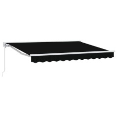 vidaXL Tenda Retrattile Nero 350x200 cm
