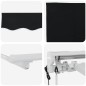 vidaXL Tenda Retrattile Nero 350x200 cm vidaXL Tenda Retrattile Nero 350x200 cm