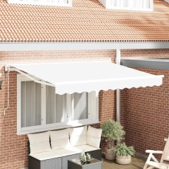 vidaXL Tenda Retrattile Bianco 350x200 cm Tessuto e Alluminio